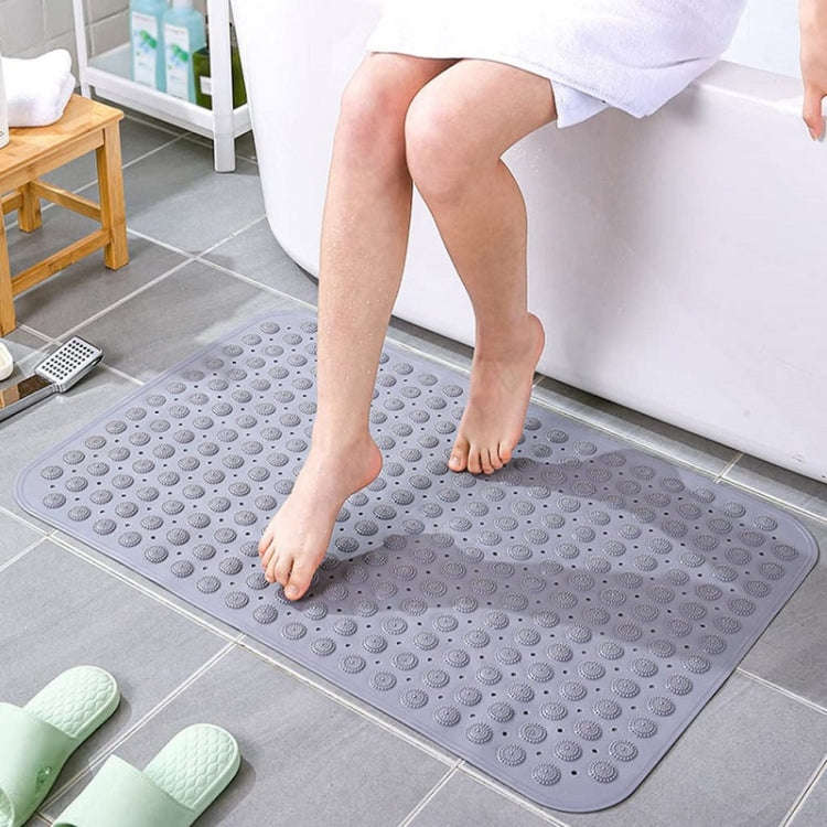 PVC Bathroom Non-slip Mat Thickened Massage Water-proof Foot Mat, Size: 36x68cm(Light Blue)