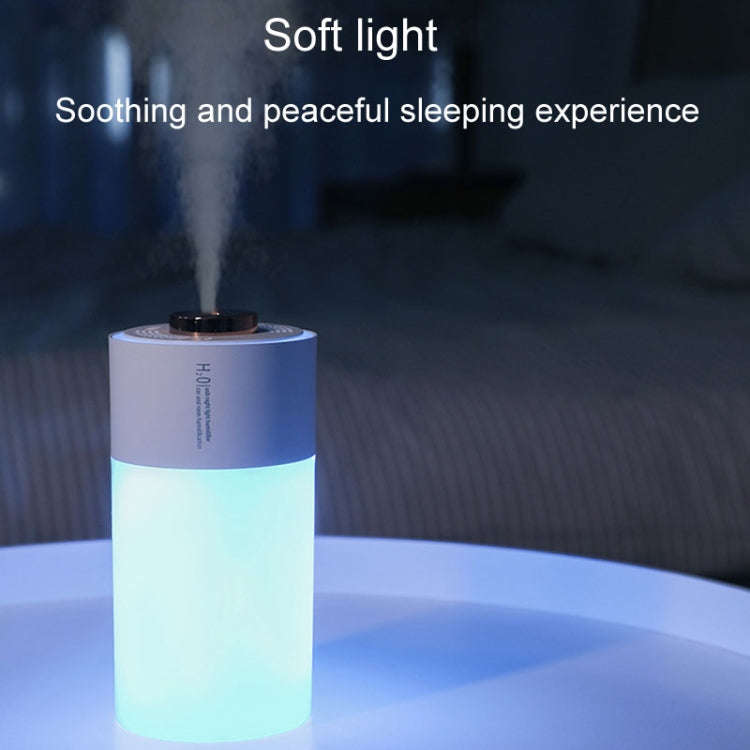 USB Colorful Cup Humidifier Home Car Ambient Light Desktop Air Purifier(White)