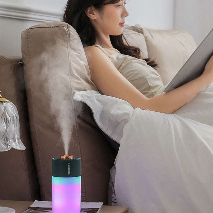 USB Colorful Cup Humidifier Home Car Ambient Light Desktop Air Purifier(Green)