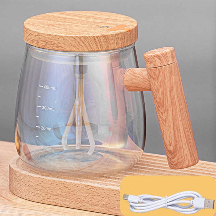 400ml Automatic Stirring Mug Maple Electric Coffee Cup, Style: Rechargeable Colorful Cup