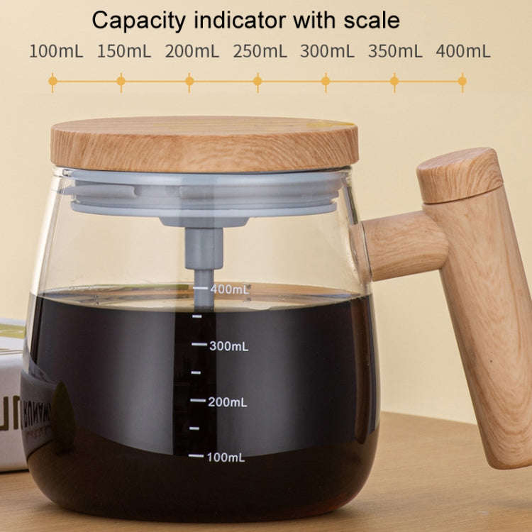 400ml Automatic Stirring Mug Maple Electric Coffee Cup, Style: Battery Transparent Cup