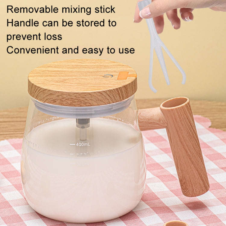 400ml Automatic Stirring Mug Maple Electric Coffee Cup, Style: Battery Transparent Cup