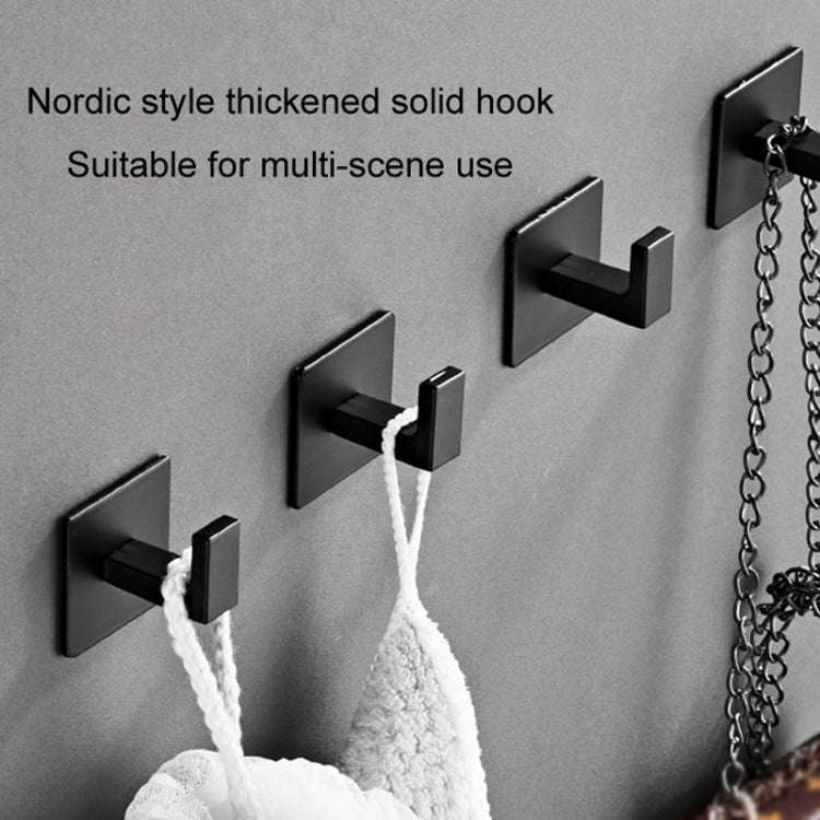 Thickened Solid Hooks Toilet Clothes Hooks Aluminum Free Perforation Wall Clothes Hat Hanger, Mod...