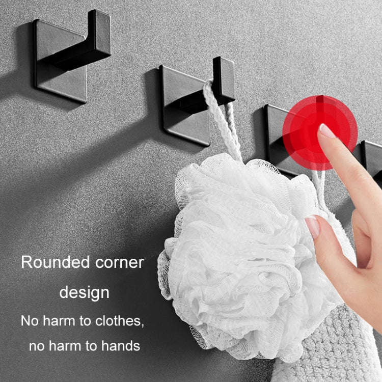 Thickened Solid Hooks Toilet Clothes Hooks Aluminum Free Perforation Wall Clothes Hat Hanger, Mod...