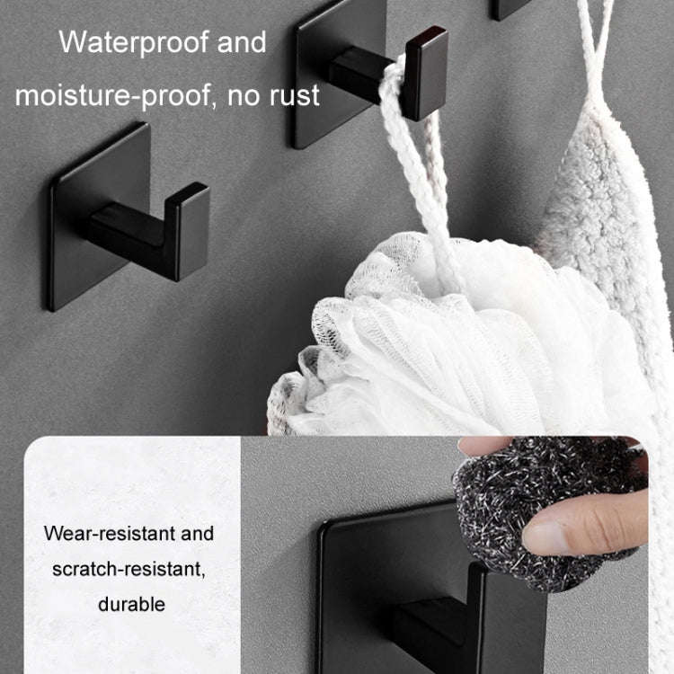 Thickened Solid Hooks Toilet Clothes Hooks Aluminum Free Perforation Wall Clothes Hat Hanger, Mod...
