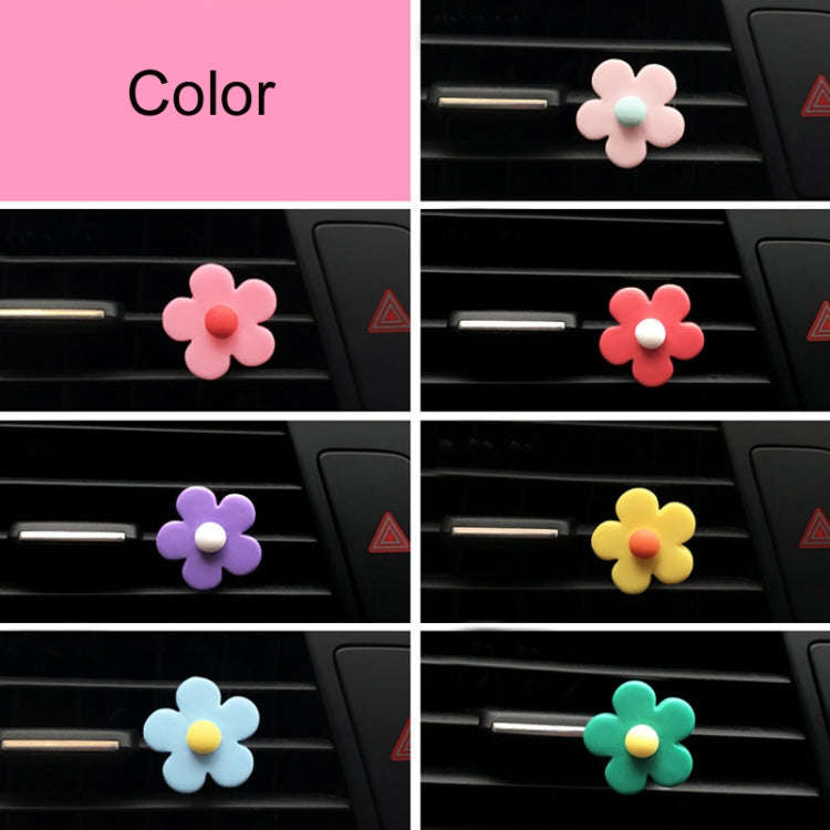 Five-Petal Flower Car Air Vent Aromatherapy Clip, Size: Scented version(Random Color Delivery)