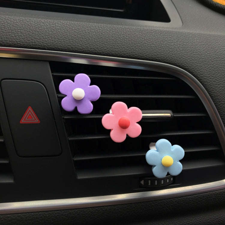 Five-Petal Flower Car Air Vent Aromatherapy Clip, Size: Scented version(Random Color Delivery)