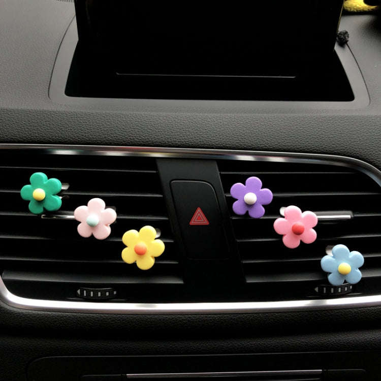 Five-Petal Flower Car Air Vent Aromatherapy Clip, Size: Scented version(Random Color Delivery)