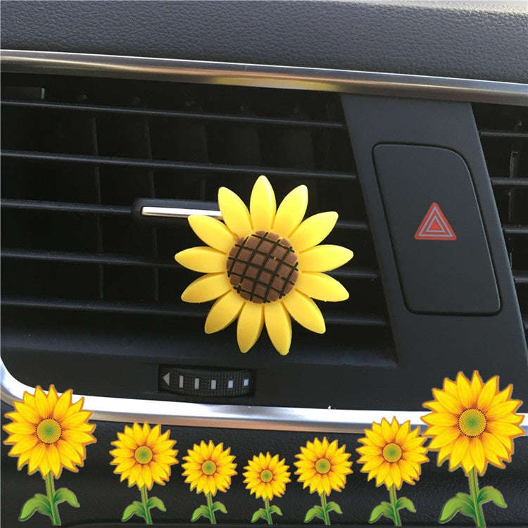 Sunflower Car Air Vent Aromatherapy Decorative Clip, Color: Large Sunflower