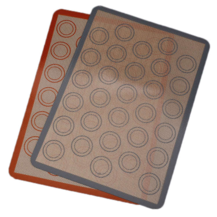 High Temperature Resistant Silicone Baking Mat Macaron Puff Oven Mat(Gray 30 Circle)