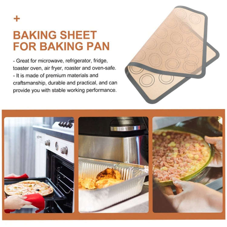 High Temperature Resistant Silicone Baking Mat Macaron Puff Oven Mat(Red 30 Circle)