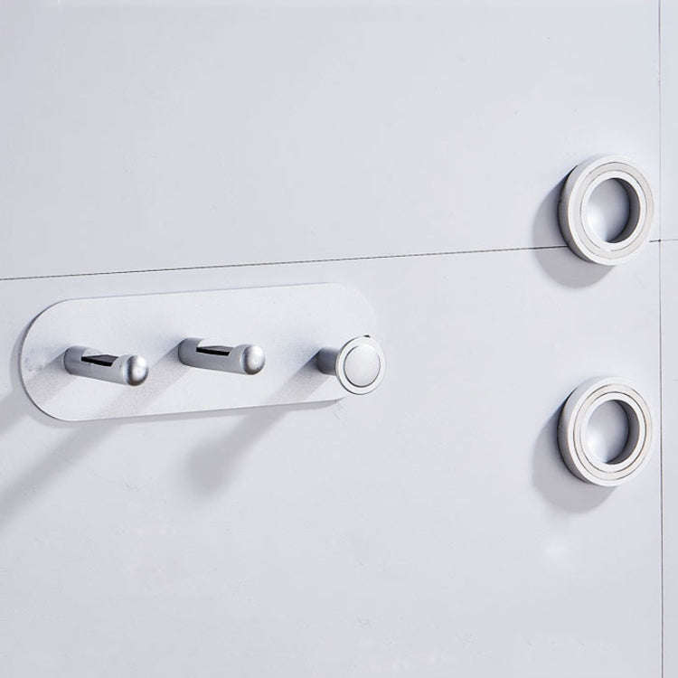 Wall Mounted Hair Dryer Holder Hole-Free Bathroom Space Aluminum Multifunctional Shelf, Style: Sm...