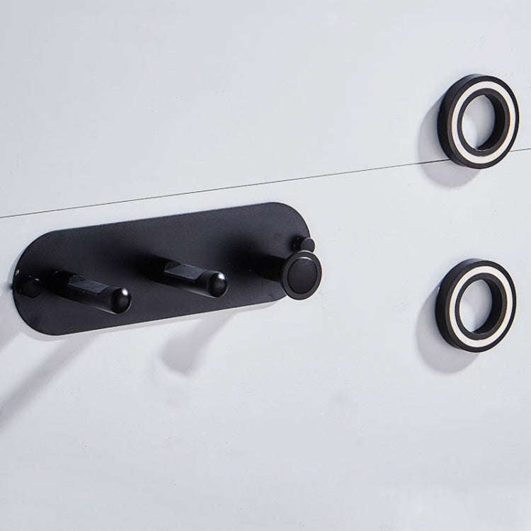 Wall Mounted Hair Dryer Holder Hole-Free Bathroom Space Aluminum Multifunctional Shelf, Style: Sm...