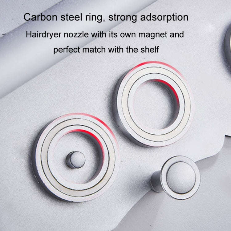 Wall Mounted Hair Dryer Holder Hole-Free Bathroom Space Aluminum Multifunctional Shelf, Style: La...