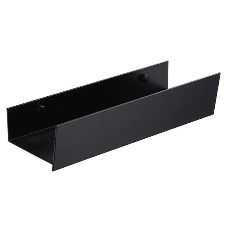 No-Punch Bathroom Shelf Washstand Convenient Storage Rack, Specification: 30cm Black Paint