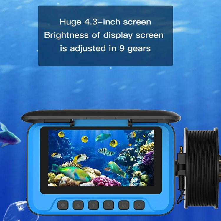 FDV3000 Fish Finder Camera Underwater Monitoring Fishing Sonar Sensor 4.3 Inch Display LED Digita...