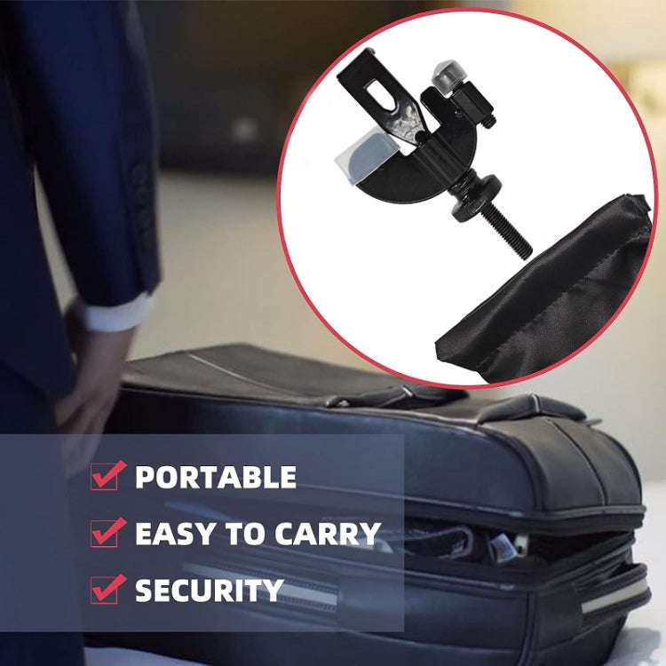 Household Anti-Theft Door Stopper Portable Anti-Pervert Device, Color: Adjustable Black