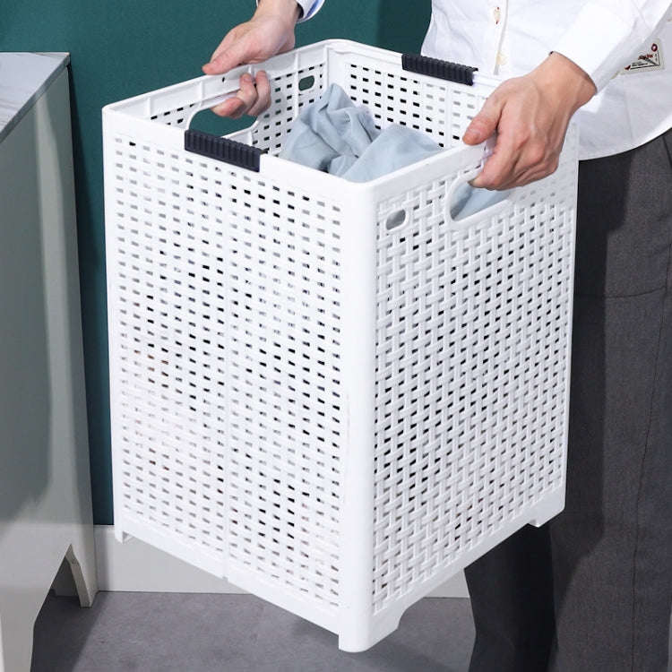 Foldable Dirty Clothes Basket Wall Mounted Bathroom Dirty Clothes Storage Frame Plastic Laundry B...
