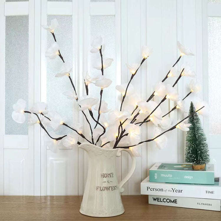 Butterfly Orchid Chandelier Room Bedroom Decoration Vase Lamp(White)