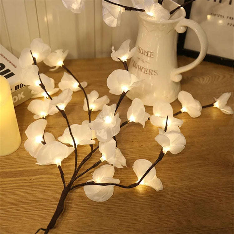 Butterfly Orchid Chandelier Room Bedroom Decoration Vase Lamp(Purple)