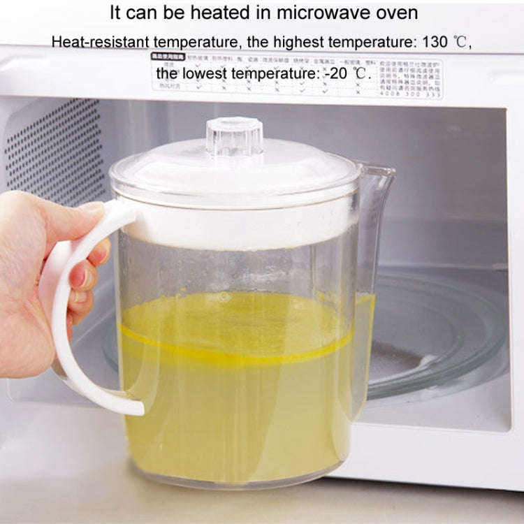 1500ml Kitchen Grease Trap Soup Kettle With Strainer Grease Separator Kettle Filter Cup
