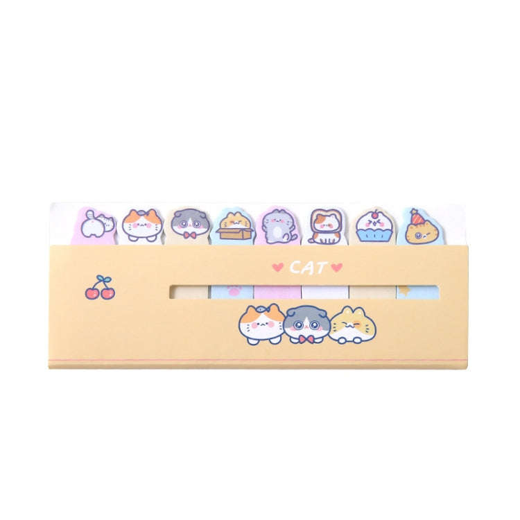 120sheets /Set Kawaii Sticky Tab Note Page Marker Writable and Repositionable File Flags, Spec:  Cat