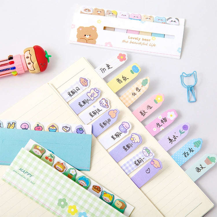 120sheets /Set Kawaii Sticky Tab Note Page Marker Writable and Repositionable File Flags, Spec:  ...