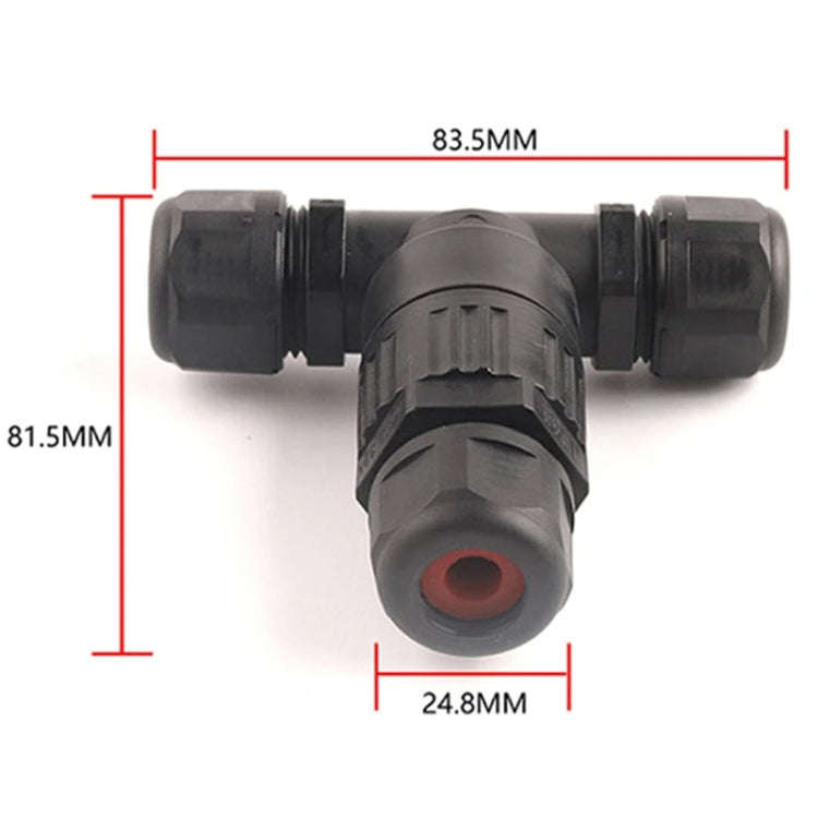 Outdoor T-Wire Terminal Block Five Pole Male And Female Docking Waterproof Connector(Black)