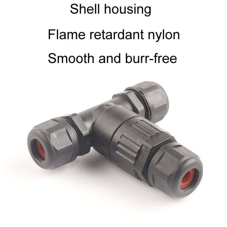 Outdoor T-Wire Terminal Block Five Pole Male And Female Docking Waterproof Connector(Black)