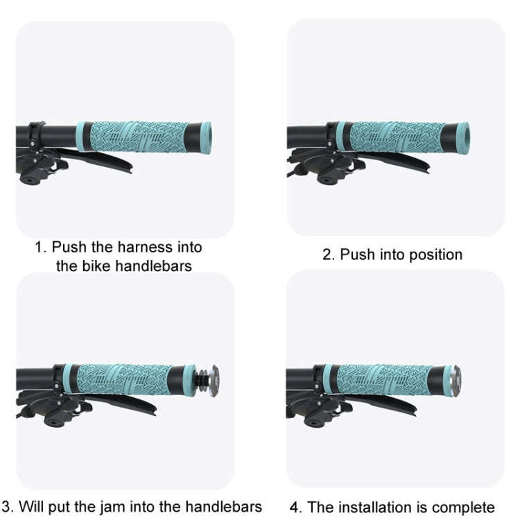 ENLEE E-235151 1pair Silicone Bicycle Covers Mountain Bike Cycling Grips With Handlebar Blocking(...