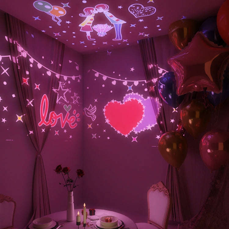 Rotatable Cartoon Atmosphere Projection Lamp Music Night Light, Spec: Bluetooth Remote Model(Rabbit)