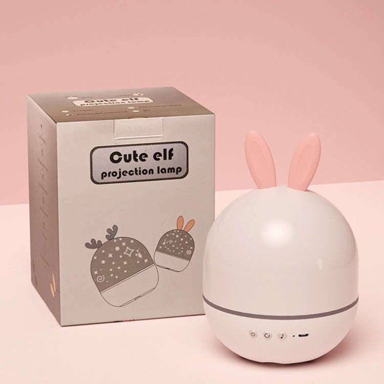 Rotatable Cartoon Atmosphere Projection Lamp Music Night Light, Spec: Bluetooth Remote Model(Rabbit)