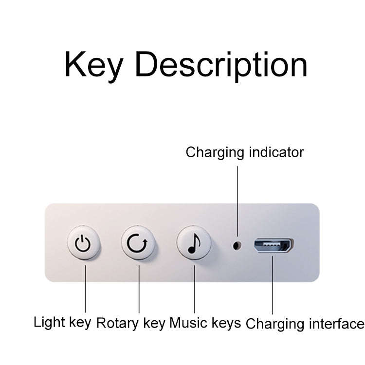 Rotatable Cartoon Atmosphere Projection Lamp Music Night Light, Spec: Bluetooth Remote Model(Rabbit)