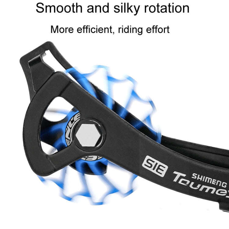 ENLEE Mountain Bicycle Rear Derailleur Guide Wheel Ceramic Bearing Tension Pulley, Size: 11T(Blue)