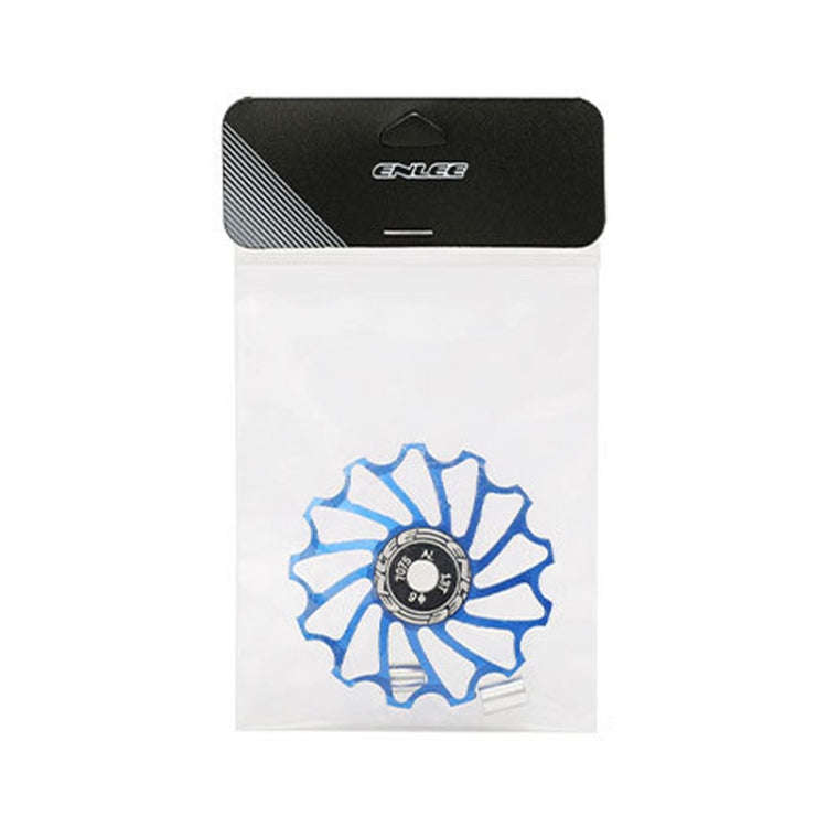 ENLEE Mountain Bicycle Rear Derailleur Guide Wheel Ceramic Bearing Tension Pulley, Size: 11T(Blue)