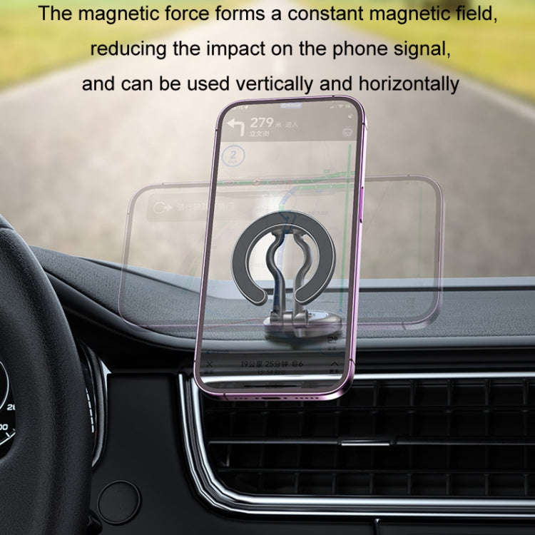 Metal Magsafe Magnetic Mobile Phone Folding Holder(Pearl Black)