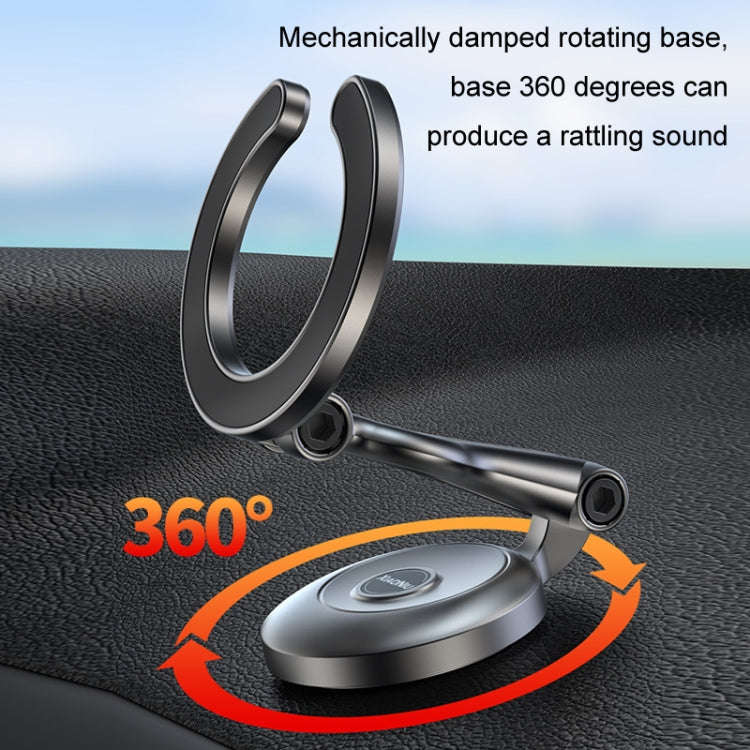 Metal Magsafe Magnetic Mobile Phone Folding Holder(Pearl Black)