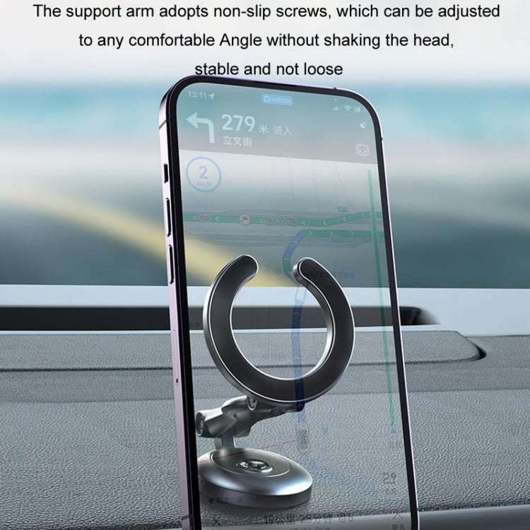 Metal Magsafe Magnetic Mobile Phone Folding Holder(Pearl Black)