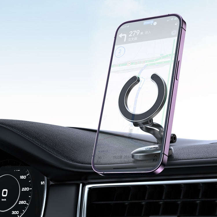Metal Magsafe Magnetic Mobile Phone Folding Holder(Pearl Black)