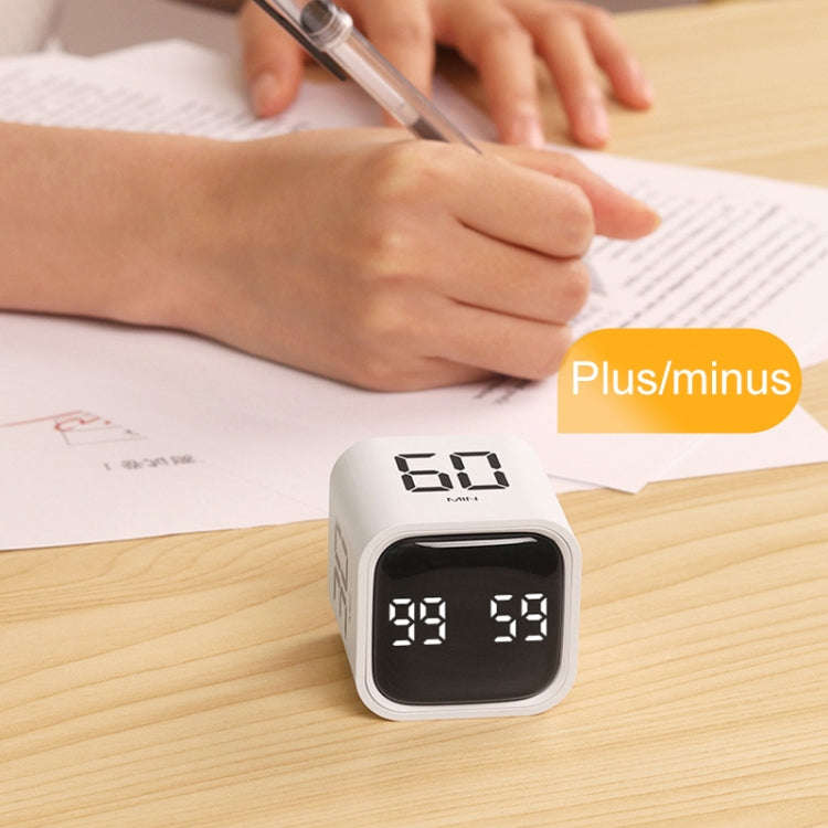 F4 Study Timer Kitchen Cooking Countdown Reminder Multifunctional Digital Alarm Clock(White)