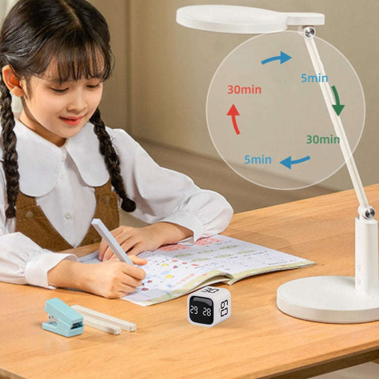 F4 Study Timer Kitchen Cooking Countdown Reminder Multifunctional Digital Alarm Clock(White)