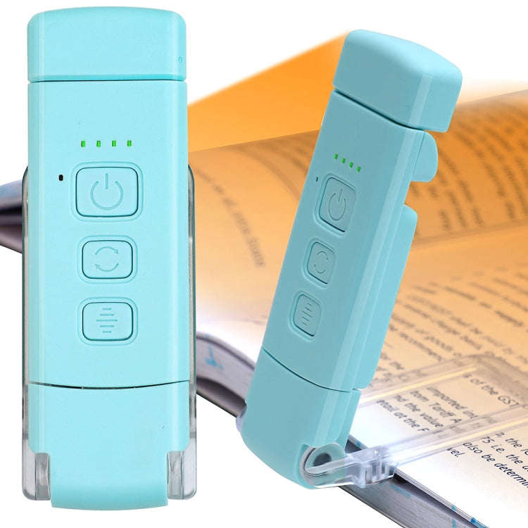 USB Charging Portable Detachable Reading Clip Light Rotatable Eye Protection Mini LED Lamp(Blue)