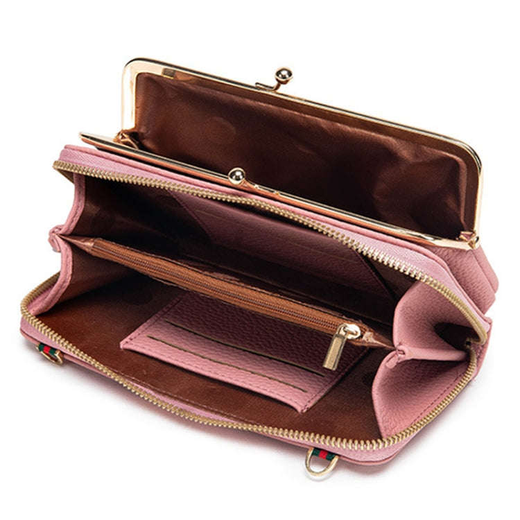 Embroidered Large Capacity Single-shoulder Phone Bag Crossbody Zipper Long Ladies Wallet, Color: ...