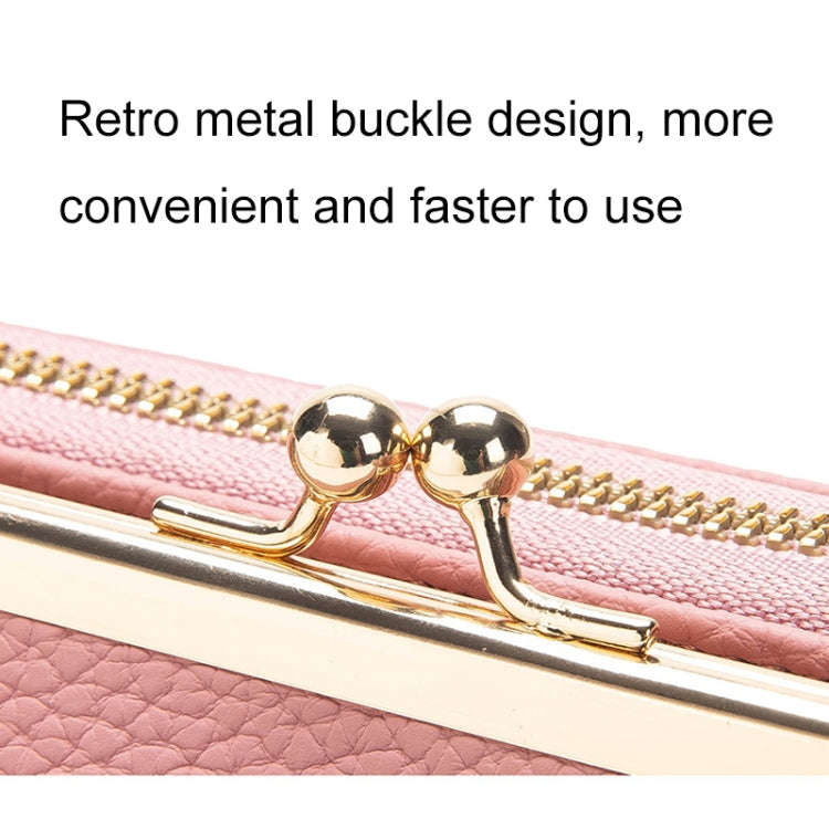 Embroidered Large Capacity Single-shoulder Phone Bag Crossbody Zipper Long Ladies Wallet, Color: ...
