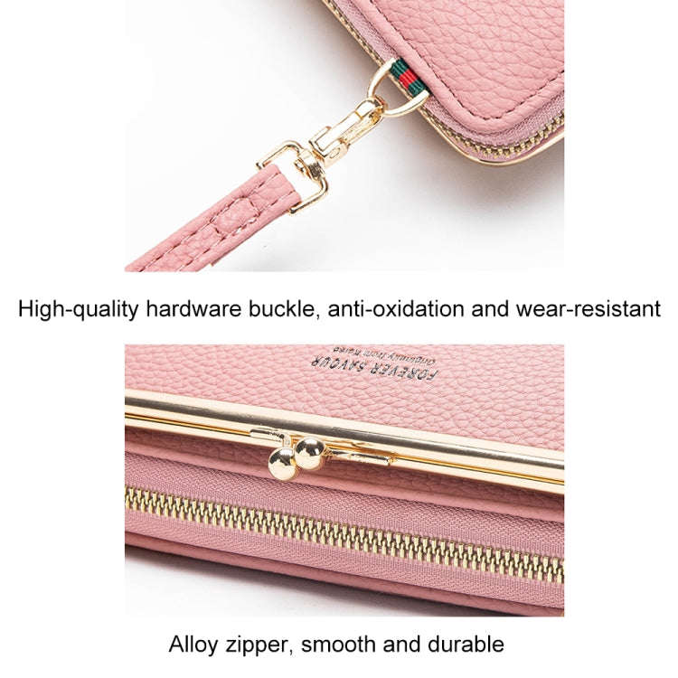 Embroidered Large Capacity Single-shoulder Phone Bag Crossbody Zipper Long Ladies Wallet, Color: ...