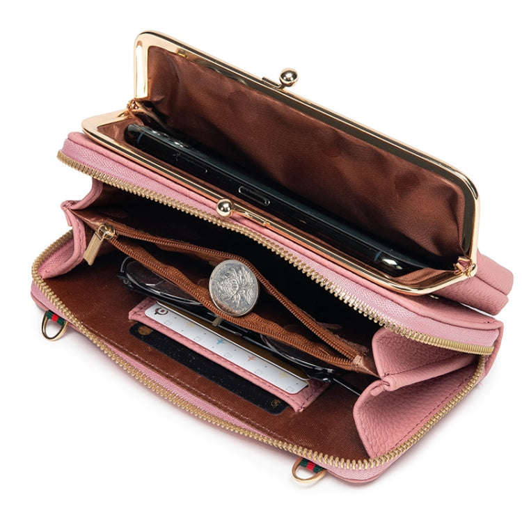 Embroidered Large Capacity Single-shoulder Phone Bag Crossbody Zipper Long Ladies Wallet, Color: ...