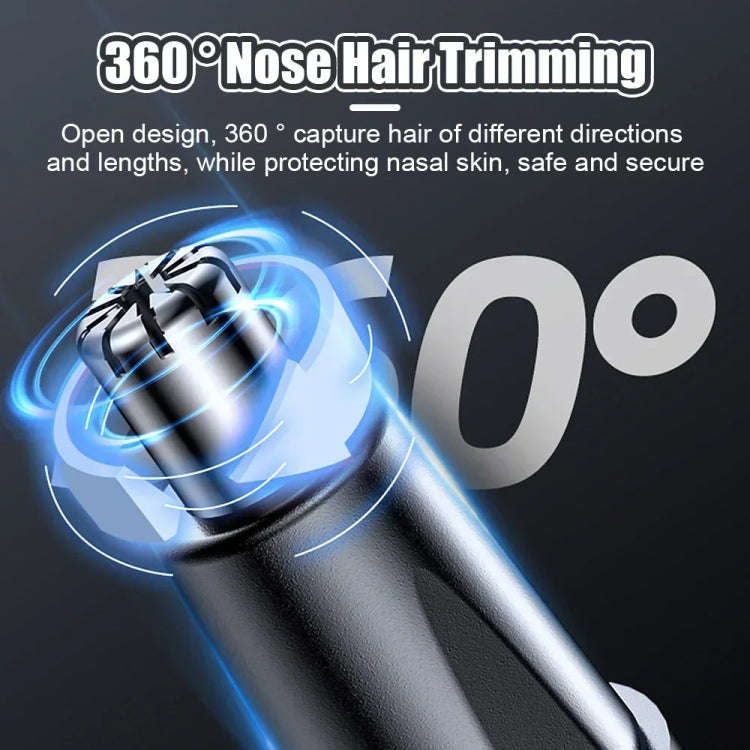 Electric Nose Hair Clipper Rechargeable Washable Portable Travel  Trimmer(Blue)