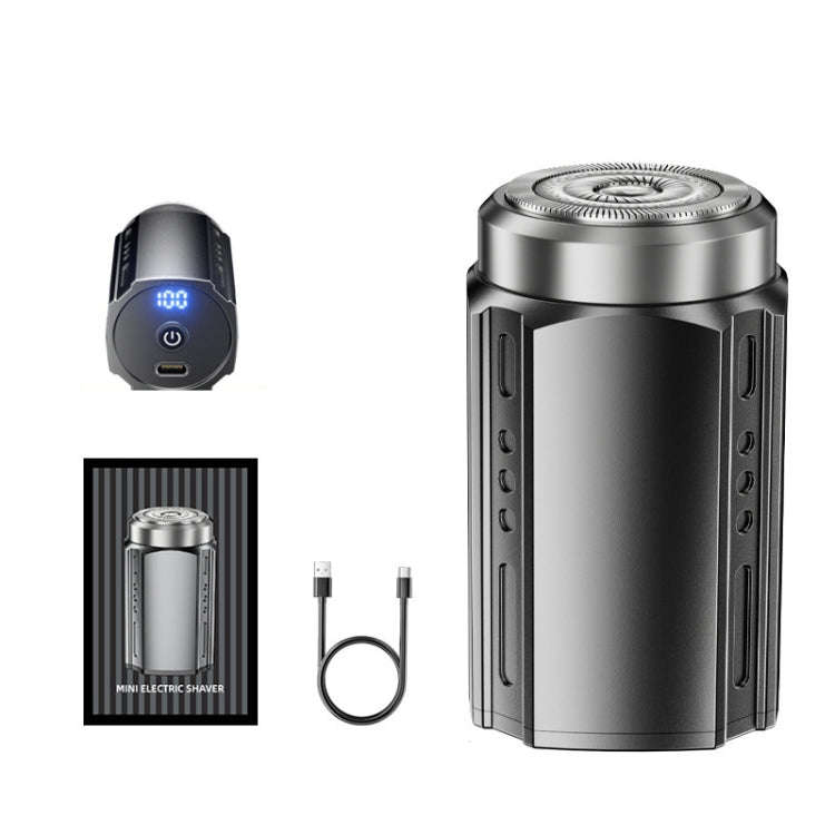 Smart Digital Display Electric Shaver Rechargeable Pocket Razor, Spec: Suspension Knife Net Black