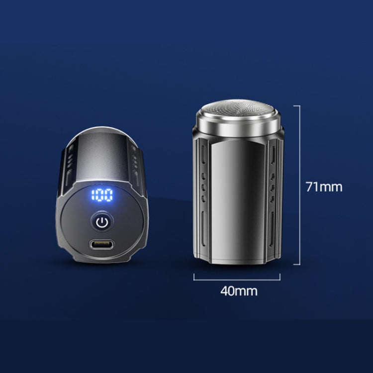 Smart Digital Display Electric Shaver Rechargeable Pocket Razor, Spec: Suspension Knife Net Black