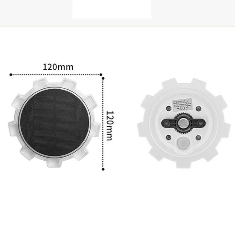 Gear Shape Solar Outdoor Garden Decoration Atmosphere Wall Light(White Light)